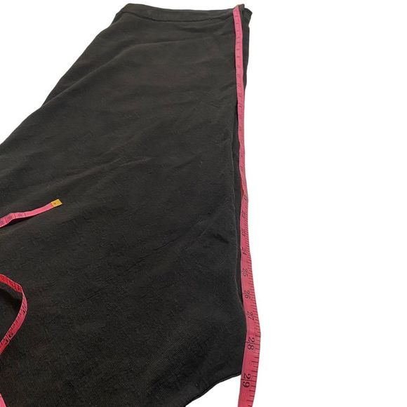 Everlane Women's Black Wide-Leg Ankle Work Pants Size L with Drawstring Closure - Picture 3 of 16